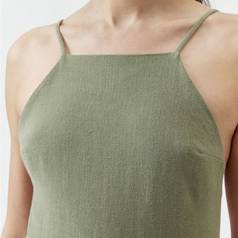Urban Outfitters Slub Linen Open-Back Midi Dress - XS - Picture 8 of 9